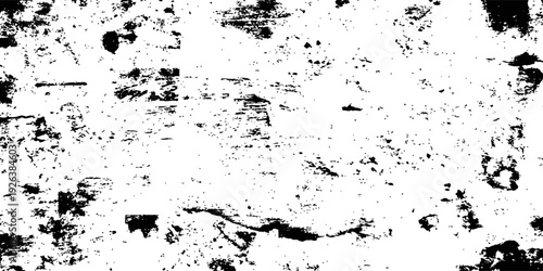 Black and White Gritty Grunge Texture Overlay Vector Graphic