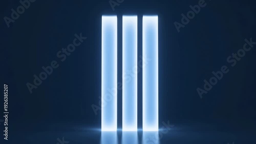 Abstract Blue Light Vertical Panels Glowing Seamless Background ultra clear glass morphism 3d crystal ui transparent background isolated detail realistic glass effect