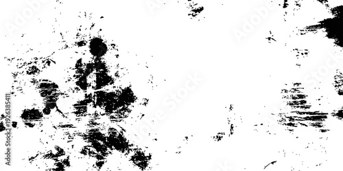 Rough Grunge Distressed Texture Overlay Black and White Abstract Background Vector