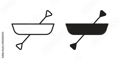 Canoe icons for website design and development, app development. EPS10