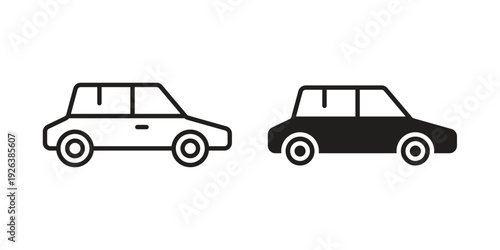 Car icons for website design and development, app development. EPS10