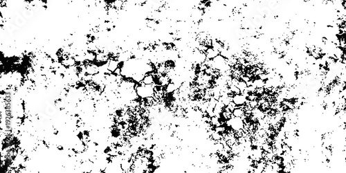 Abstract Black and White Grunge Texture Overlay Vector Rough Distressed Surface Background