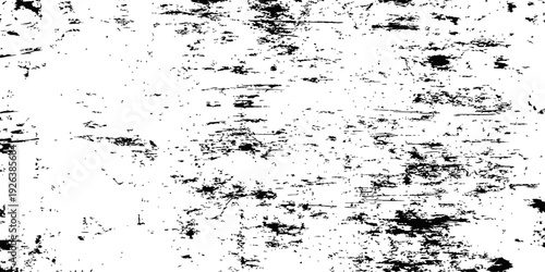 Black and White Vector Grunge Texture Overlay Distressed Surface Pattern Worn Vintage Background Scratch Effect