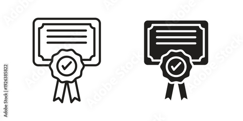 Certificate icons for website design and development, app development. EPS10