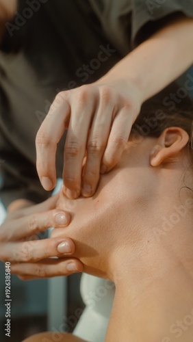 Practitioner applies delicate touch to realign jaw joint
