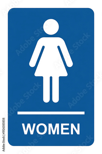 Restroom sign for women's bathroom with female icon