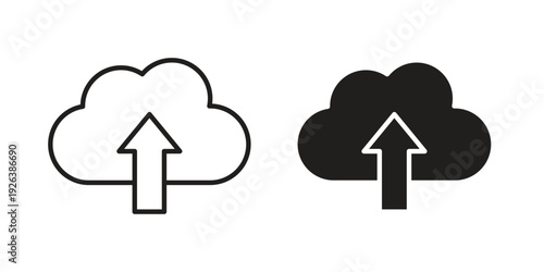 Cloud upload icons for website design and development, app development. EPS10