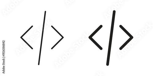 Code icons for website design and development, app development. EPS10