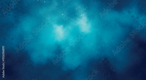 Moody blue teal fog cloud texture background with soft atmospheric mist