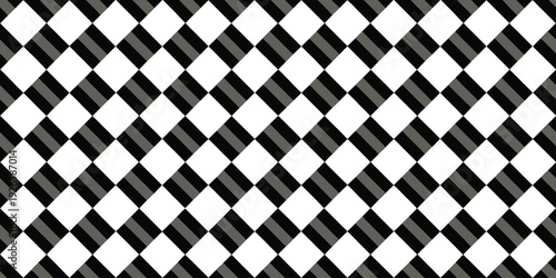 A geometric pattern featuring alternating black and white diamond shapes in a grid layout Vector