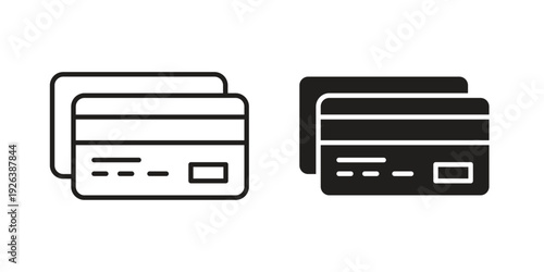 Credit card icons for website design and development, app development. EPS10