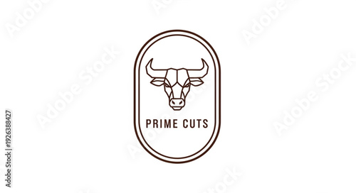 Prime Cuts Bull Logo Design.