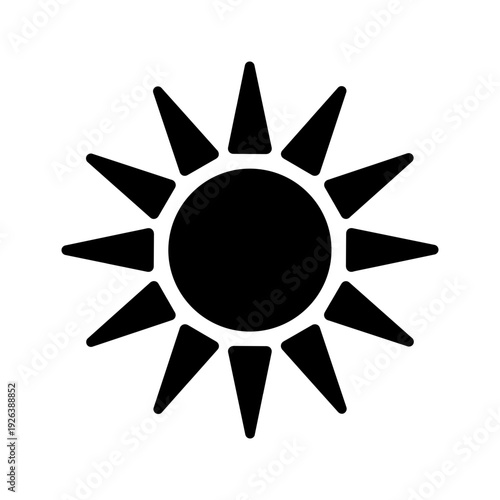 Winter Sun Vector Icon
