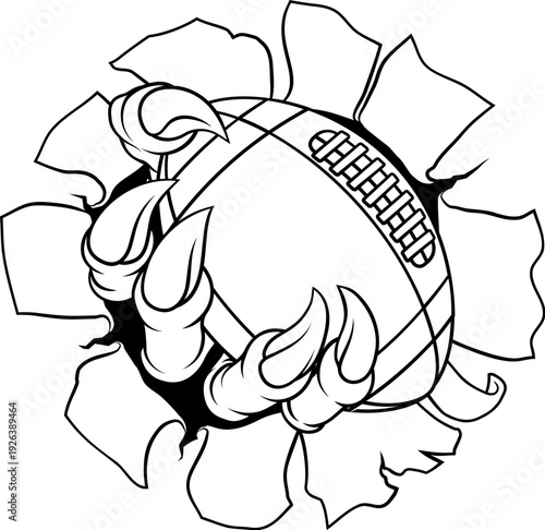 An American Football claw s...