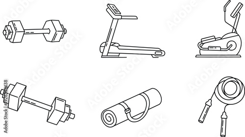 set of fitness icons