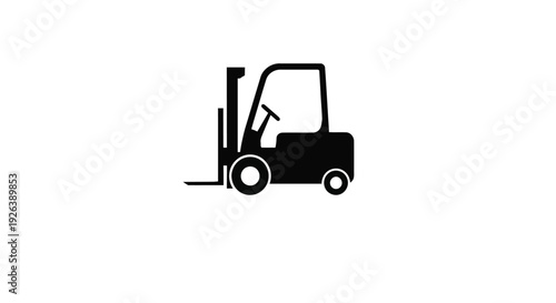 Black silhouettes of various construction vehicles and warning signs
