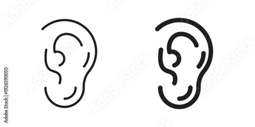Ear icons for website design and development, app development. EPS10