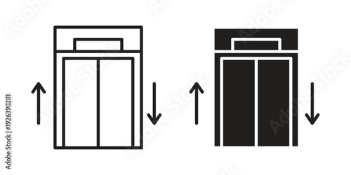 Elevator icons for website design and development, app development. EPS10