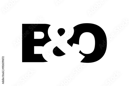 BO logo design in bold style. Black white identity symbol. Modern typography emblem. Corporate branding icon.