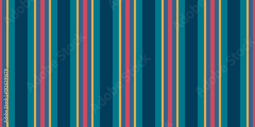 Vibrant vertical stripes in teal, coral, and gold create a cheerful, retroinspired pattern. Perfect for textile design, website backgrounds, or any project needing a touch of playful sophistication.
