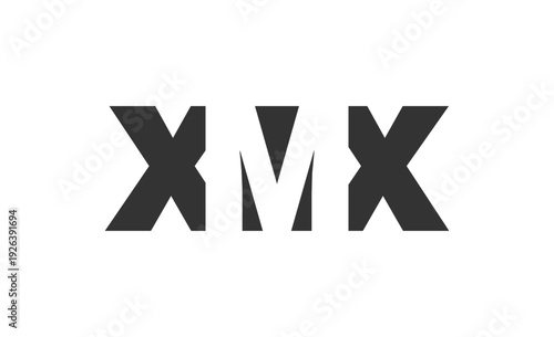 XMX logo design. Initial letter X M X bold font style for tech startups, consulting, corporate branding. Creative company name, headlines typography identity, trendy logotype.