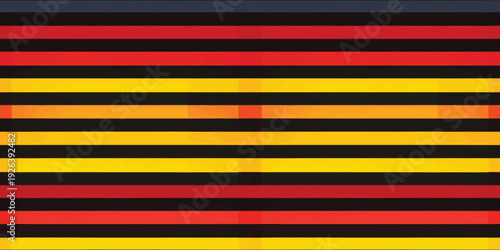 A stylized representation of horizontal stripes in black, red, and yellow colors. Vector
