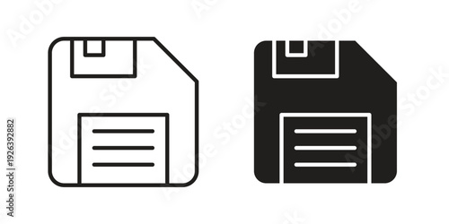 Floppy disk icons for website design and development, app development. EPS10