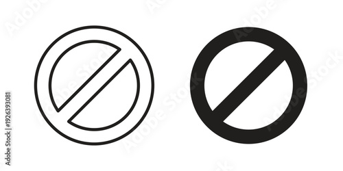 Forbidden icons for website design and development, app development. EPS10