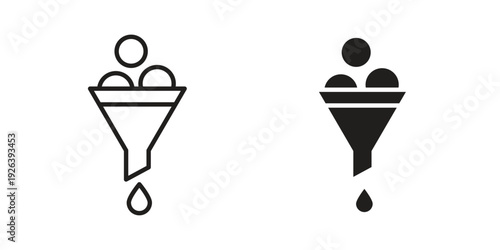 Funnel icons for website design and development, app development. EPS10