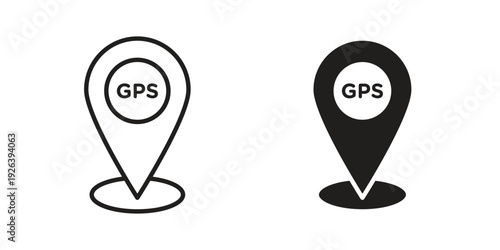 Gps icons for website design and development, app development. EPS10