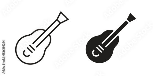 Guitar icons for website design and development, app development. EPS10