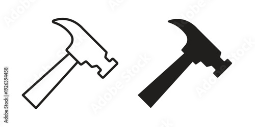 Hammer icons for website design and development, app development. EPS10