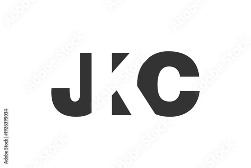 JKC logo design. Initial letter J K C bold font style for tech startups, consulting, corporate branding. Creative company name, headlines typography identity, trendy logotype.