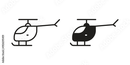 Helicopter icons for website design and development, app development. EPS10