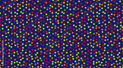 Vibrant confetti pattern on a deep blue background.  Perfect for celebratory designs, textile prints, or playful website backgrounds.  The image evokes joy, festivity, and energy.