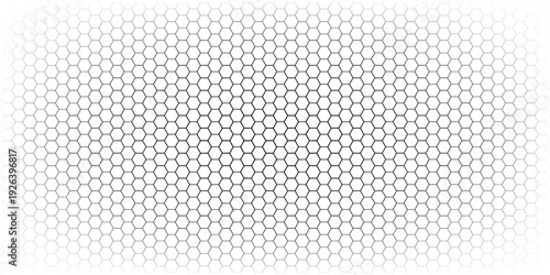 Fishing or soccer net. Repeated hexagon pattern. Black wired mesh texture isolated on white background.