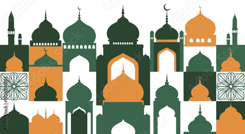 Islamic Mosques Architecture Pattern Design.
