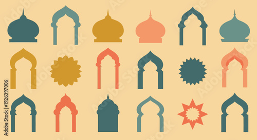 Collection of Islamic Architectural Elements and Decorative Motifs.