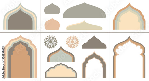 Collection of Islamic Architectural Elements and Decorative Motifs.