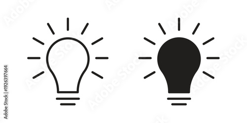 Light bulb icons for website design and development, app development. EPS10