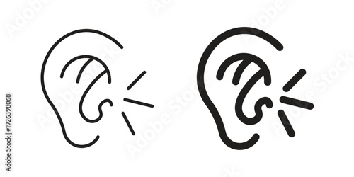Listening icons for website design and development, app development. EPS10
