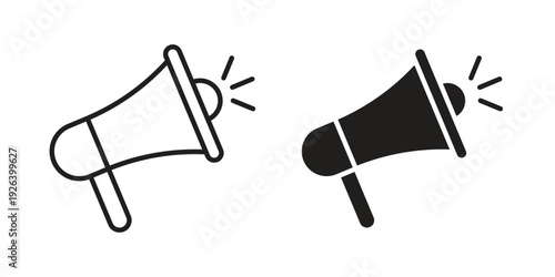 Megaphone icons for website design and development, app development. EPS10