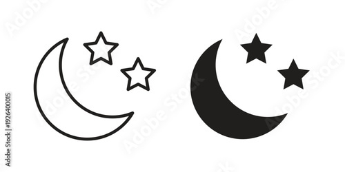 Moon icons for website design and development, app development. EPS10