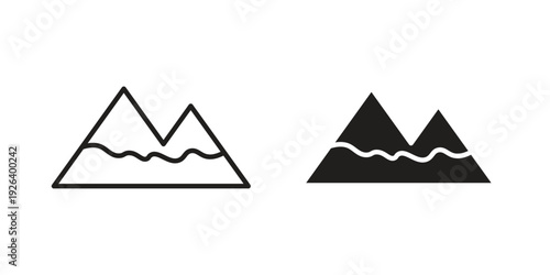 Mountain icons for website design and development, app development. EPS10
