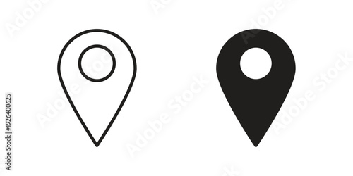 Navigation pin icons for website design and development, app development. EPS10