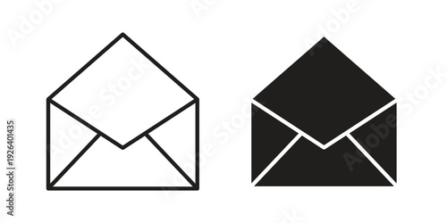 Open envelope icons for website design and development, app development. EPS10