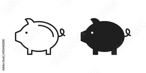 Piggy bank icons for website design and development, app development. EPS10