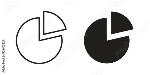 Pie chart icons for website design and development, app development. EPS10