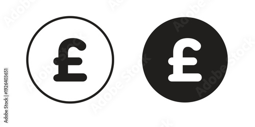 Pound icons for website design and development, app development. EPS10