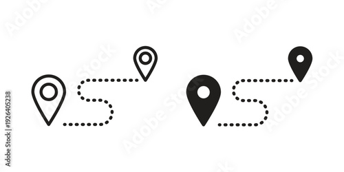 Route icons for website design and development, app development. EPS10